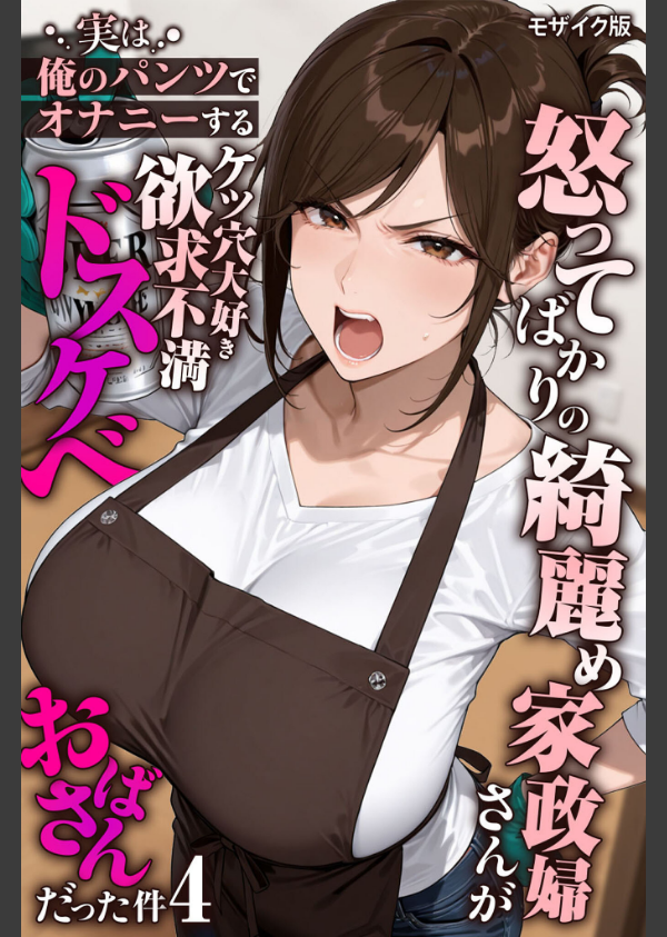 怒ってばかりの綺麗め家政婦さんが実は俺のパンツでオナニーするケツ穴大好き欲求不満ドスケベオバサンだった件【単話】モザイク版（単話）_1枚目の画像